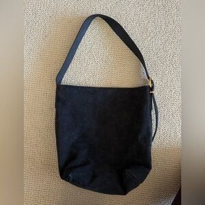 Madewell Navy suede buckle bag